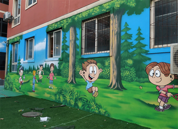 幼兒園墻噴繪如何做？