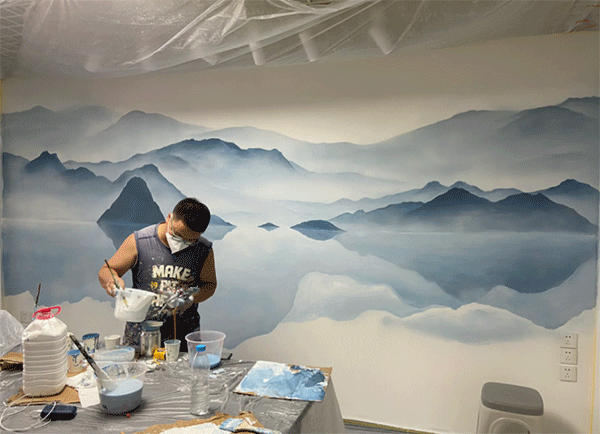 噴繪墻怎么設計才好看呢？設計噴繪墻畫的兩大要點
