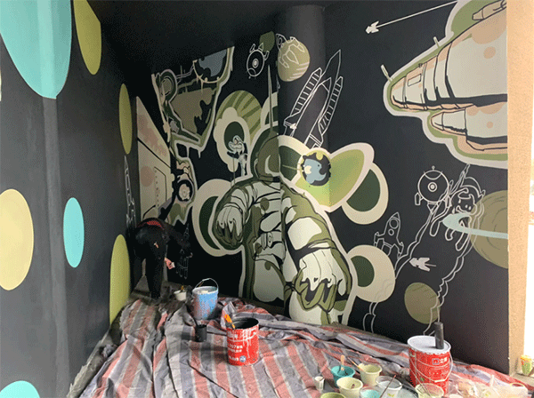 噴繪墻怎么設計才好看呢？設計噴繪墻畫的兩大要點